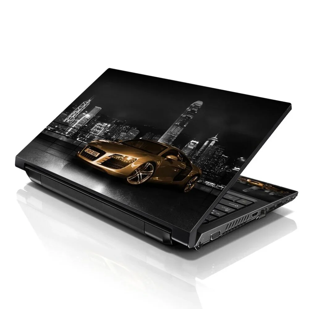 LSS 15.6 & 17.3 Inches Laptop Notebook Skin Sticker Decal - Gold Audi Car